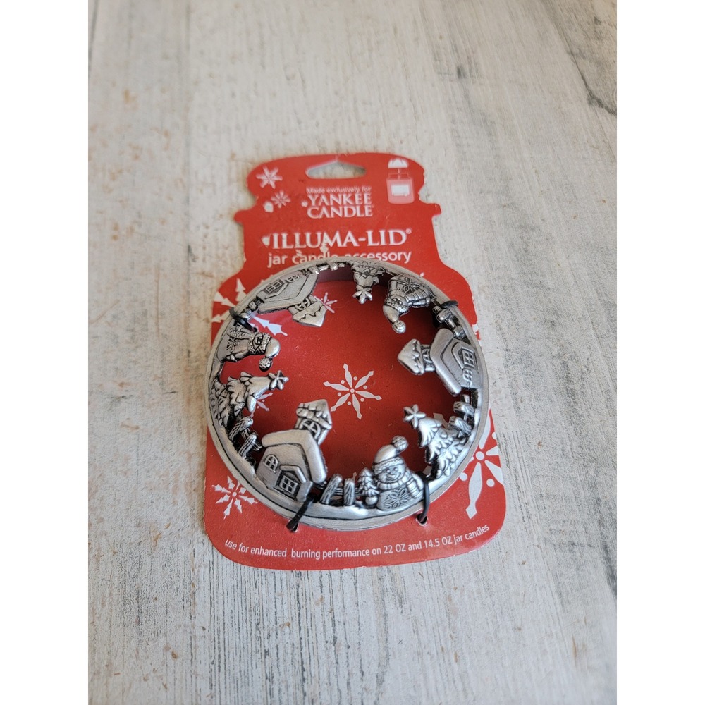 Yankee Candle NEW illuma jar lid metal house Village cover Xmas home